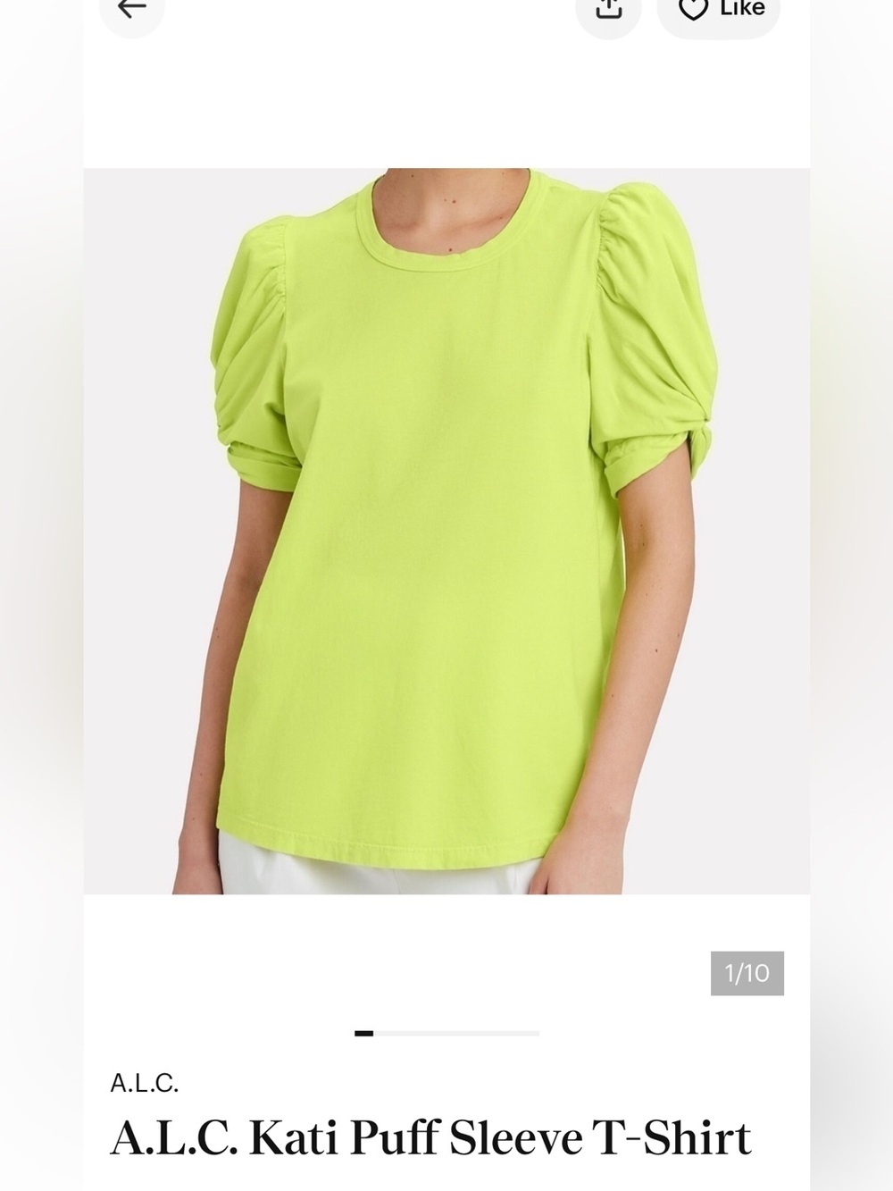NWT lime green a.l.c. T shirt